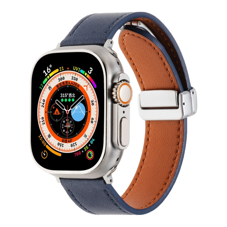 Magnetic Buckle Skin Feel Leather Watch Band, For Apple Watch SE 2023 44mm, For Apple Watch Ultra 49mm, For Apple Watch SE 2023 40mm, For Apple Watch SE 2022 40mm, For Apple Watch SE 2022 44mm, For Apple Watch Serie 9 41mm, For Apple Watch Serie 8 41mm...