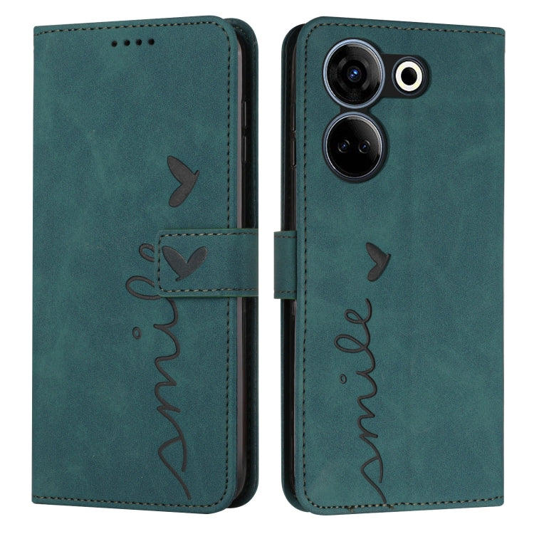 Skin Feel Heart Pattern Leather Phone Case, For Tecno Pova Neo 3, For Tecno Camon 20 Premier, For Tecno Camon 20 Pro 5G, For Tecno Pova 5 4G, For Tecno Camon 20/Camon 20 Pro 4G