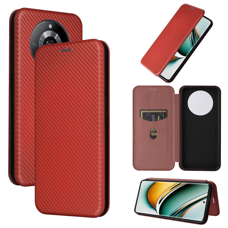 Carbon Fiber Texture Flip Leather Phone Case, For Realme 11 4G Global, For Realme GT5 5G, For Realme 11 5G / 11x, For Realme C53 4G / Narzo N53 4G, For Realme 11 5G, For Realme 11 Pro / 11 Pro+