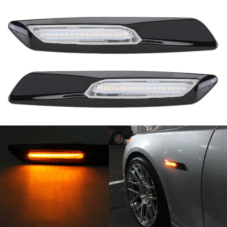 2 PCS Car Fender Light LED Leaf Board Side DC12V / 1.7W for BMW, Yellow Light, A, C, D, F