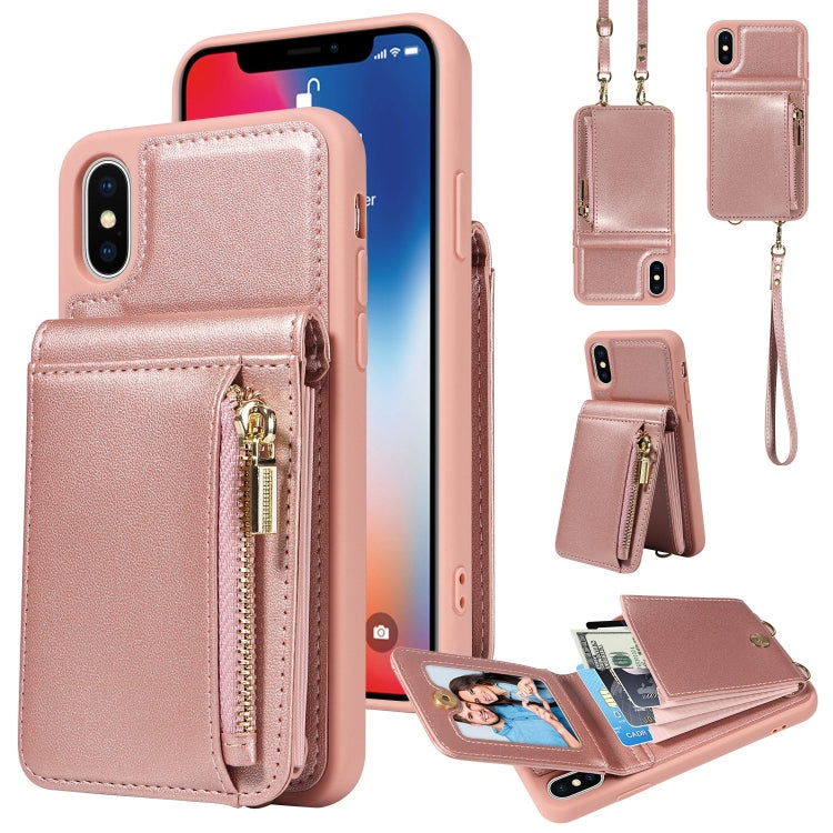 Crossbody Lanyard Zipper Wallet Leather Phone Case, For iPhone 11, For iPhone 11 Pro, For iPhone X / XS, For iPhone XR, For iPhone XS Max, For iPhone 7 Plus / 8 Plus