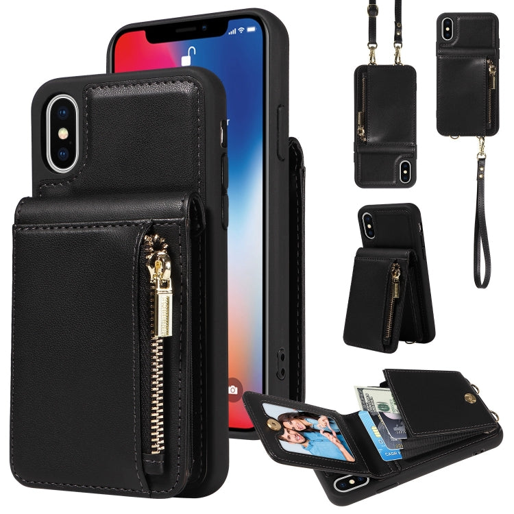Crossbody Lanyard Zipper Wallet Leather Phone Case, For iPhone 11, For iPhone 11 Pro, For iPhone X / XS, For iPhone XR, For iPhone XS Max, For iPhone 7 Plus / 8 Plus