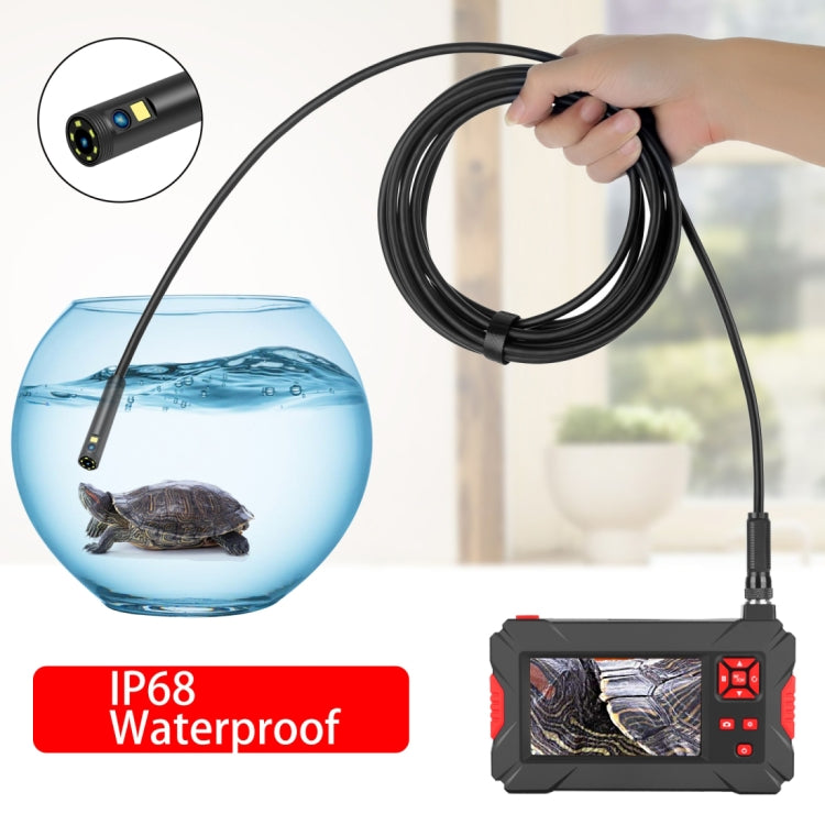 P30 5.5mm 1080P IP68 Waterproof 4.3 inch Screen Dual Camera Digital Endoscope, 2m Hard Cable, 5m Hard Cable, 10m Hard Cable