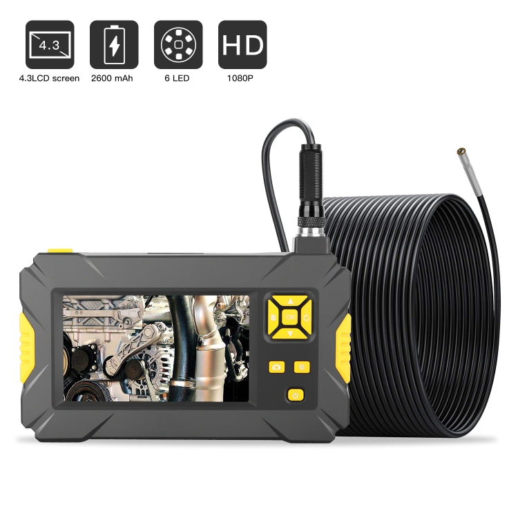 P30 3.9mm 1080P IP68 Waterproof 4.3 inch Screen Single Camera Digital Endoscope, 2m Hard Cable, 5m Hard Cable, 10m Hard Cable