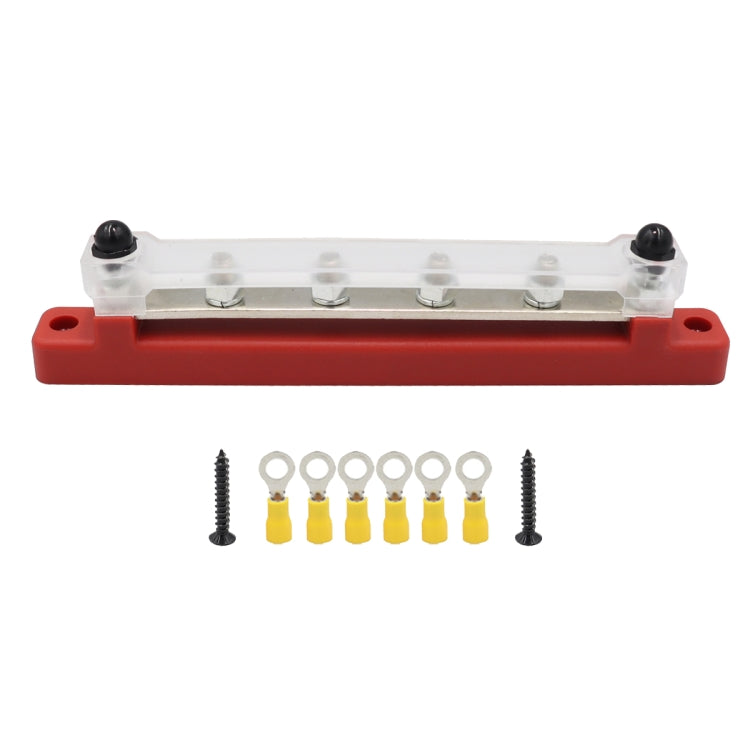 RV Yacht 150A High Current Single-row 4-way Busbar with 6pcs Terminals, CP-3123, CP-3124