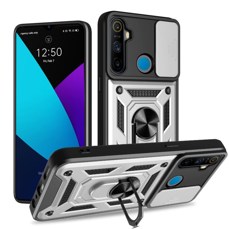 Sliding Camera Cover Design TPU+PC Phone Case, For Realme C65 4G, For Realme GT3 5G, For Realme C21Y / C25Y, For Realme C25 / C15, For Realme 5 Pro, For Realme 5