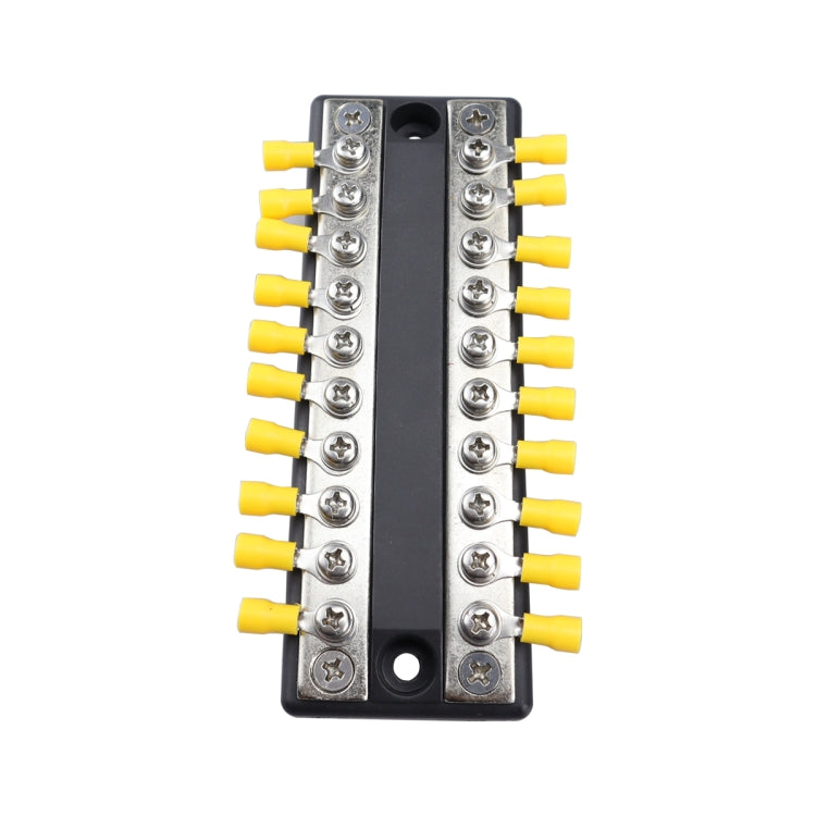 CP-4051 100A 48V RV Yacht Modified Double Row 10-way Busbar with 20pcs Terminals, CP-4051