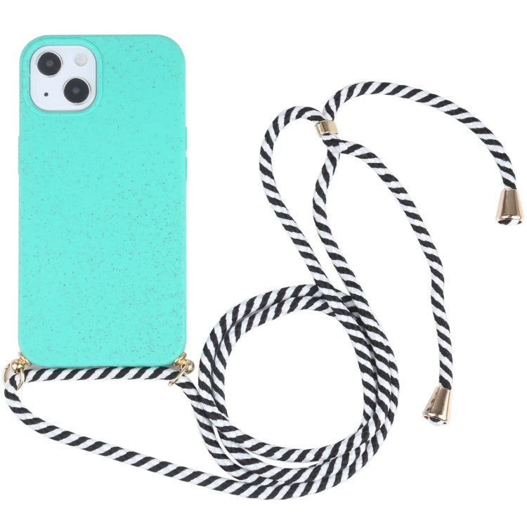 Wheat Straw TPU Shockproof Phone Case with Neck Lanyard, For iPhone 16 Pro Max, For iPhone 16 Pro, For iPhone 16 Plus, For iPhone 16, For iPhone 15 Pro Max, For iPhone 15 Pro, For iPhone 15 Plus, For iPhone 15