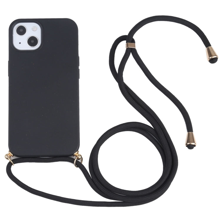 Wheat Straw TPU Shockproof Phone Case with Neck Lanyard, For iPhone 16 Pro Max, For iPhone 16 Pro, For iPhone 16 Plus, For iPhone 16, For iPhone 15 Pro Max, For iPhone 15 Pro, For iPhone 15 Plus, For iPhone 15