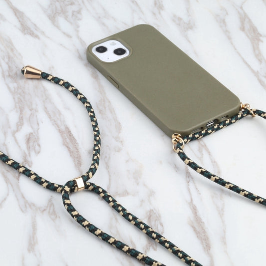 Wheat Straw TPU Shockproof Phone Case with Neck Lanyard, For iPhone 16 Pro Max, For iPhone 16 Pro, For iPhone 16 Plus, For iPhone 16, For iPhone 15 Pro Max, For iPhone 15 Pro, For iPhone 15 Plus, For iPhone 15