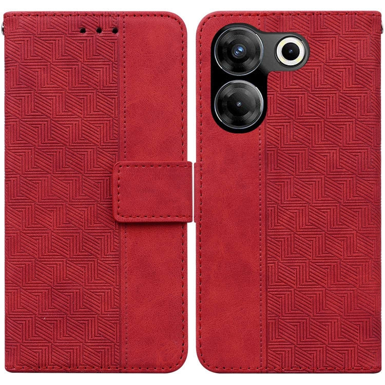 Geometric Embossed Leather Phone Case, For Tecno Pova 5 Pro, For Tecno Pova Neo 3, For Tecno Camon 20 Premier 5G, For Tecno Camon 20 Pro 4G / 20