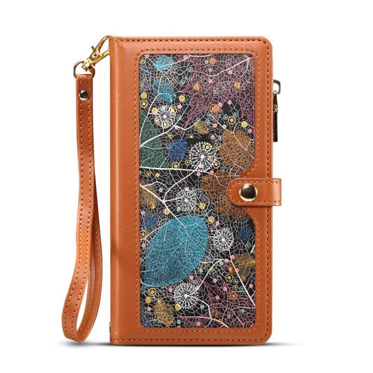 Étui en cuir ESEBLE Star Series Lanyard Zipper Wallet RFID, Pour iPhone 17e / 16e, Pour iPhone 16 Pro Max, Pour iPhone 16 Pro, Pour iPhone 16 Plus, Pour iPhone 16, Pour iPhone 15 Pro Max, Pour iPhone 15 Pro, Pour iPhone 15 Plus, Pour iPhone 15