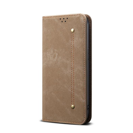 Denim Texture Casual Style Horizontal Flip Leather Case