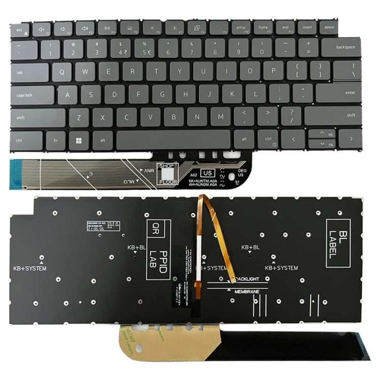 US Version Backlight Keyboard, For Dell Latitude 7400 / E7400 / L3400 / 5400, For Dell Vostro 5310 / 5320