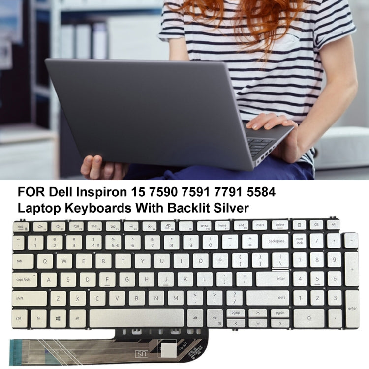 US Version Backlight Laptop Keyboard, For Dell Inspiron 15 7590 / 7791 / 5584