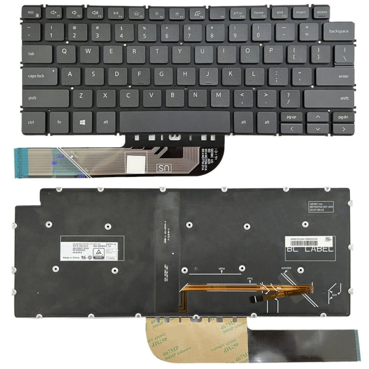 US Version Backlight Laptop Keyboard, For Dell Inspiron 7490 / Vostro 5390