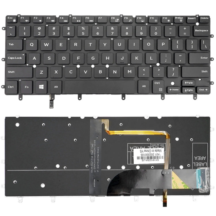 US Version Backlight Laptop Keyboard, For Dell Inspiron 15-3511 3515 5510 7510 16-7610, For Dell Vostro 5310 5320 5410 Latitude 3320 3420, For Dell Latitude 5520 5521 Precision 3560 3561, For Dell Latitude 7300 5300 5200, For Dell XPS 13 9343 13 9350 9360