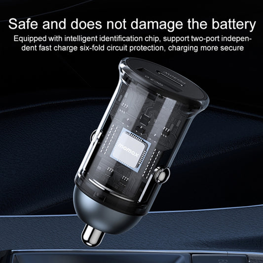 Chargeur de voiture rapide double port QC3.0 30W MOMAX UC18