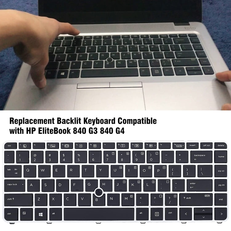 Laptop Backlight Keyboard, For HP EliteBook 840 G3