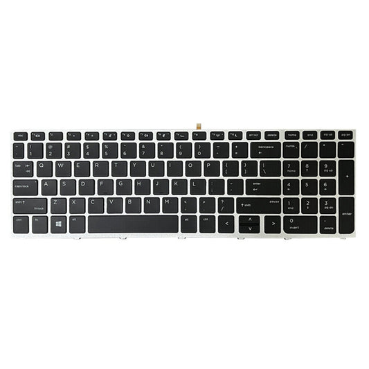 Silver Frame US Version Laptop Backlight Keyboard, For HP ProBook 650 G4