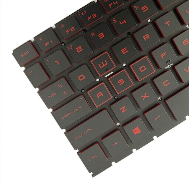 Red US Version Laptop Backlight Keyboard, For HP 15-DC / 15-DH