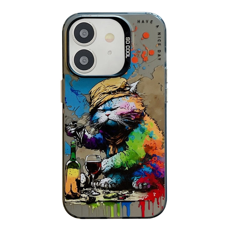 Animal Pattern Oil Painting Series PC + TPU Phone Case, For iPhone 12, For iPhone 12 Pro Max, For iPhone 12 Pro
