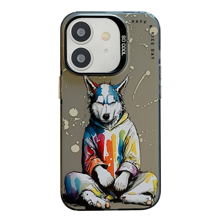 Animal Pattern Oil Painting Series PC + TPU Phone Case, For iPhone 12, For iPhone 12 Pro Max, For iPhone 12 Pro