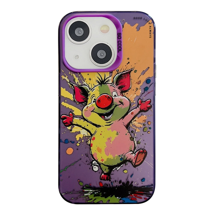 Animal Pattern Oil Painting Series PC + TPU Phone Case, For iPhone 14, For iPhone 14 Pro, For iPhone 14 Pro Max