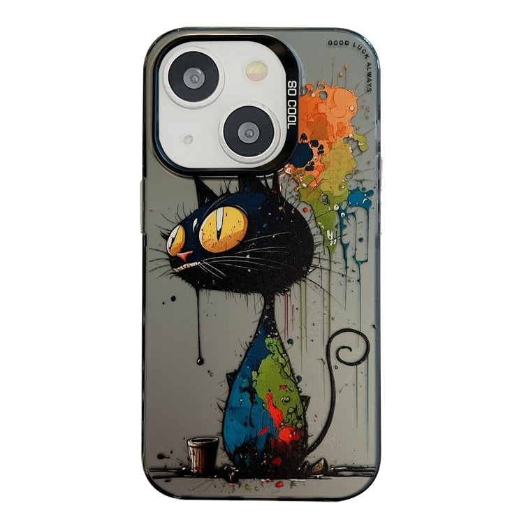 Animal Pattern Oil Painting Series PC + TPU Phone Case, For iPhone 14, For iPhone 14 Pro, For iPhone 14 Pro Max