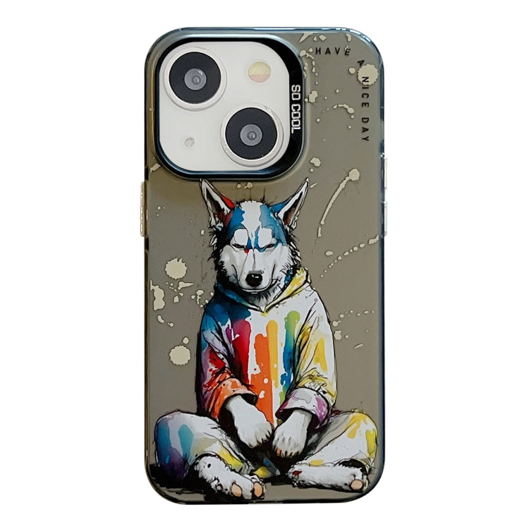Animal Pattern Oil Painting Series PC + TPU Phone Case, For iPhone 14, For iPhone 14 Pro, For iPhone 14 Pro Max