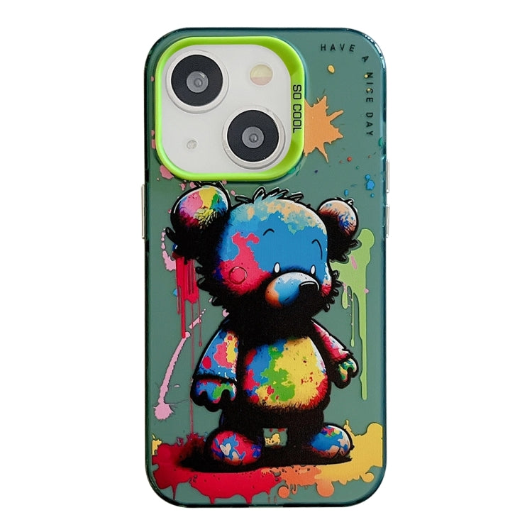 Animal Pattern Oil Painting Series PC + TPU Phone Case, For iPhone 15 Plus, For iPhone 15, For iPhone 14 Plus