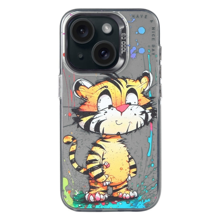 Animal Pattern Oil Painting Series PC + TPU Phone Case, For iPhone 15 Plus, For iPhone 15, For iPhone 14 Plus