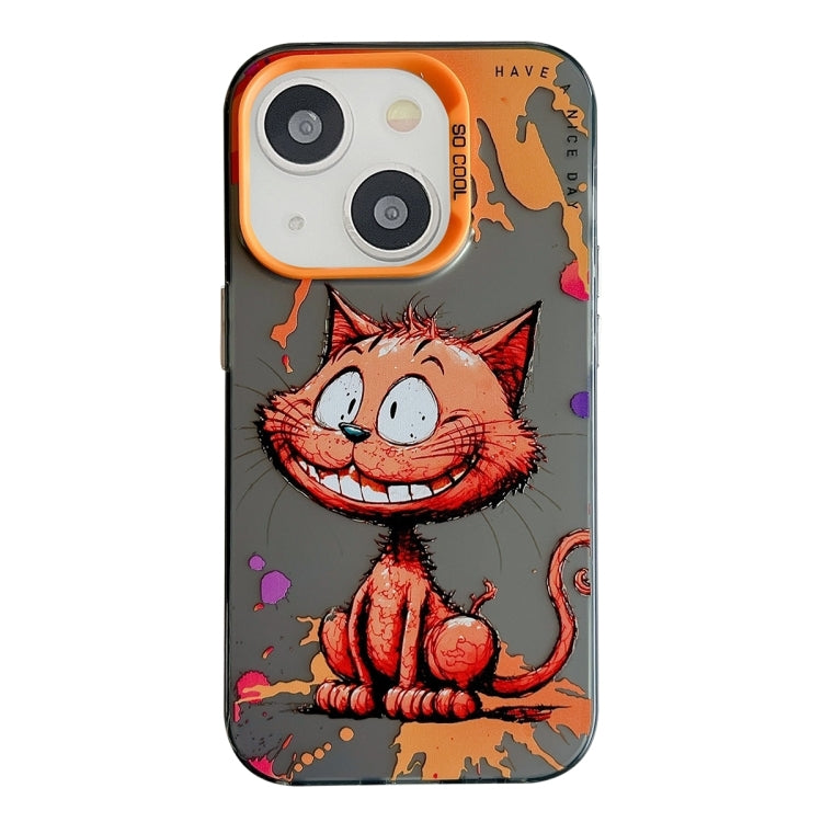Animal Pattern Oil Painting Series PC + TPU Phone Case, For iPhone 15 Plus, For iPhone 15, For iPhone 14 Plus