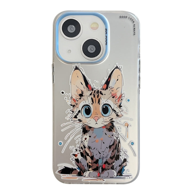 Animal Pattern Oil Painting Series PC + TPU Phone Case, For iPhone 15 Plus, For iPhone 15, For iPhone 14 Plus