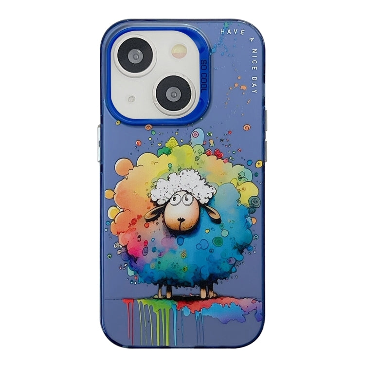 Animal Pattern Oil Painting Series PC + TPU Phone Case, For iPhone 15 Plus, For iPhone 15, For iPhone 14 Plus