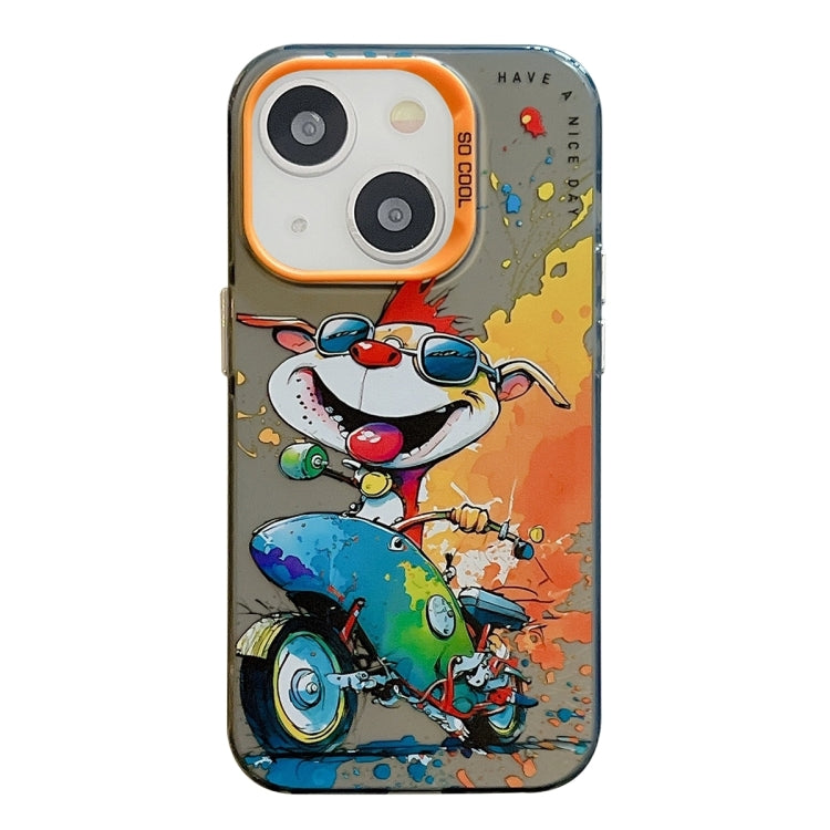 Animal Pattern Oil Painting Series PC + TPU Phone Case, For iPhone 15 Plus, For iPhone 15, For iPhone 14 Plus