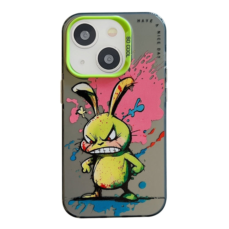 Animal Pattern Oil Painting Series PC + TPU Phone Case, For iPhone 15 Plus, For iPhone 15, For iPhone 14 Plus