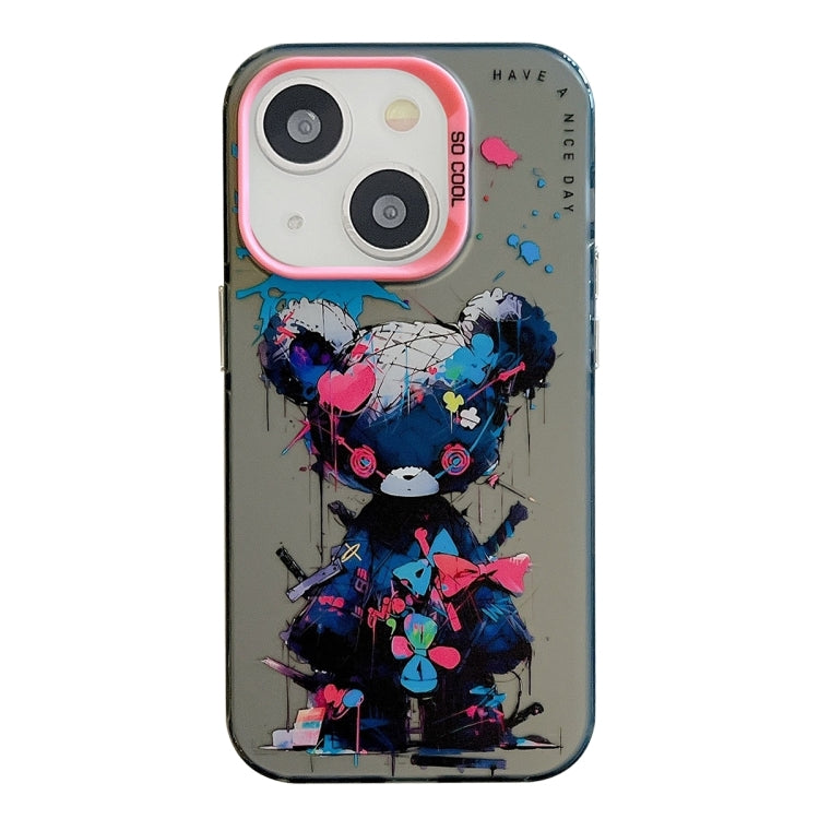 Animal Pattern Oil Painting Series PC + TPU Phone Case, For iPhone 15 Plus, For iPhone 15, For iPhone 14 Plus