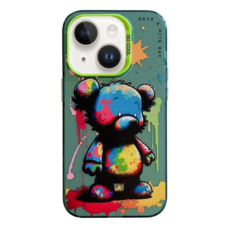 Animal Pattern Oil Painting Series PC + TPU Phone Case, For iPhone 15 Plus, For iPhone 15, For iPhone 14 Plus