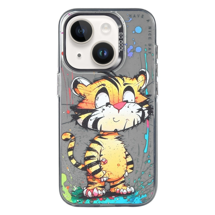 Animal Pattern Oil Painting Series PC + TPU Phone Case, For iPhone 15 Plus, For iPhone 15, For iPhone 14 Plus