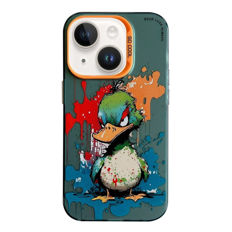 Animal Pattern Oil Painting Series PC + TPU Phone Case, For iPhone 15 Plus, For iPhone 15, For iPhone 14 Plus