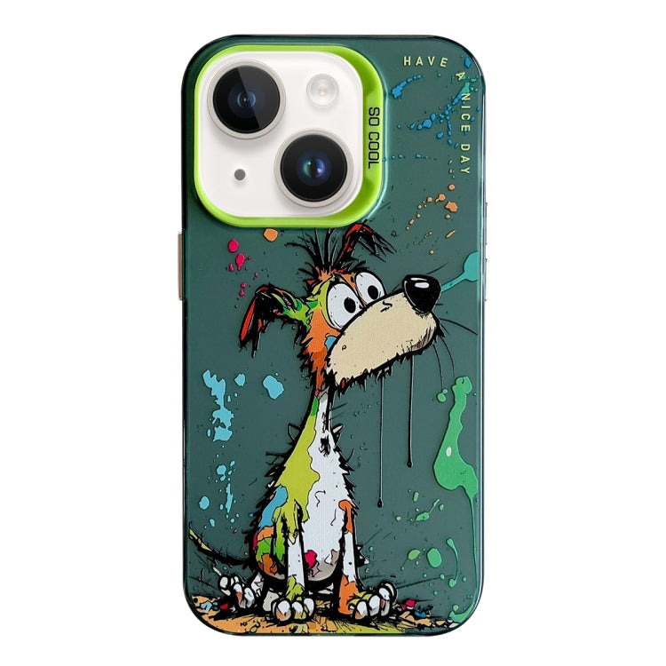 Animal Pattern Oil Painting Series PC + TPU Phone Case, For iPhone 15 Plus, For iPhone 15, For iPhone 14 Plus