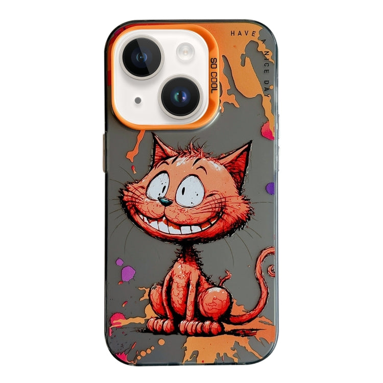 Animal Pattern Oil Painting Series PC + TPU Phone Case, For iPhone 15 Plus, For iPhone 15, For iPhone 14 Plus
