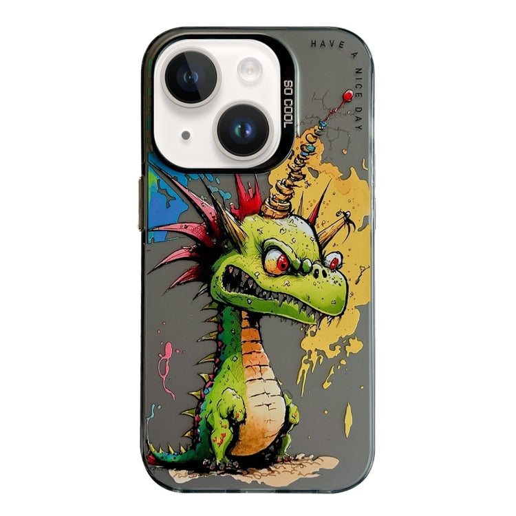 Animal Pattern Oil Painting Series PC + TPU Phone Case, For iPhone 15 Plus, For iPhone 15, For iPhone 14 Plus