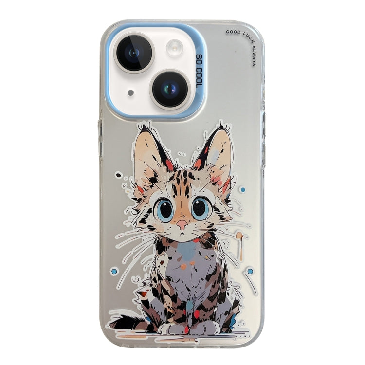Animal Pattern Oil Painting Series PC + TPU Phone Case, For iPhone 15 Plus, For iPhone 15, For iPhone 14 Plus