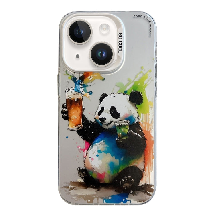 Animal Pattern Oil Painting Series PC + TPU Phone Case, For iPhone 15 Plus, For iPhone 15, For iPhone 14 Plus