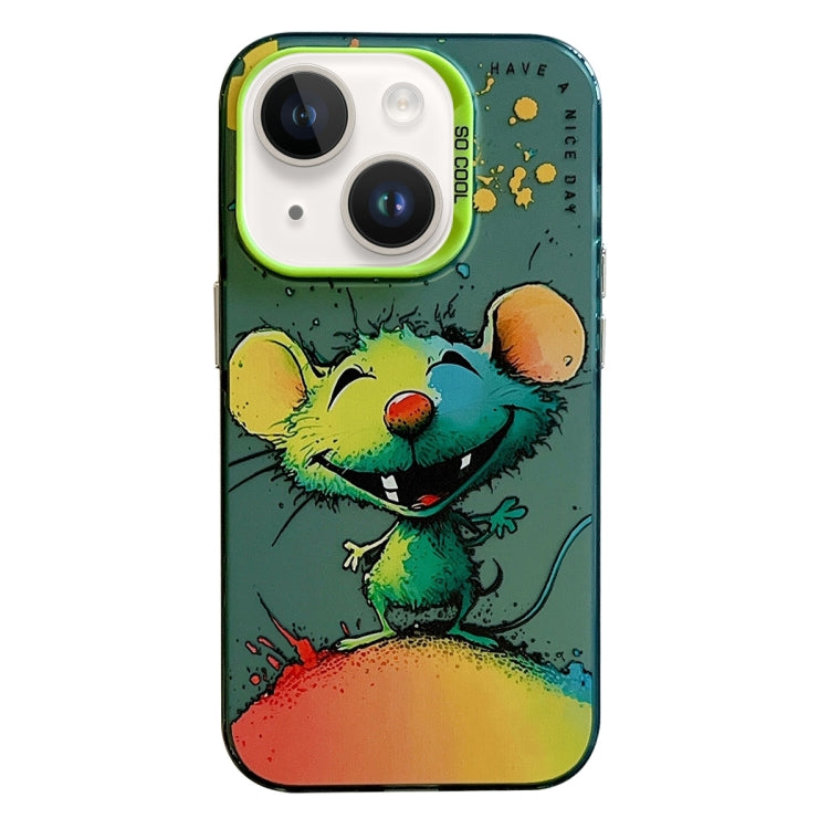 Animal Pattern Oil Painting Series PC + TPU Phone Case, For iPhone 15 Plus, For iPhone 15, For iPhone 14 Plus