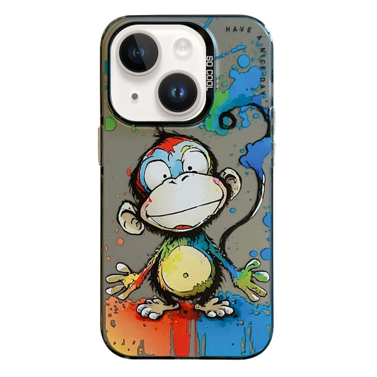 Animal Pattern Oil Painting Series PC + TPU Phone Case, For iPhone 15 Plus, For iPhone 15, For iPhone 14 Plus