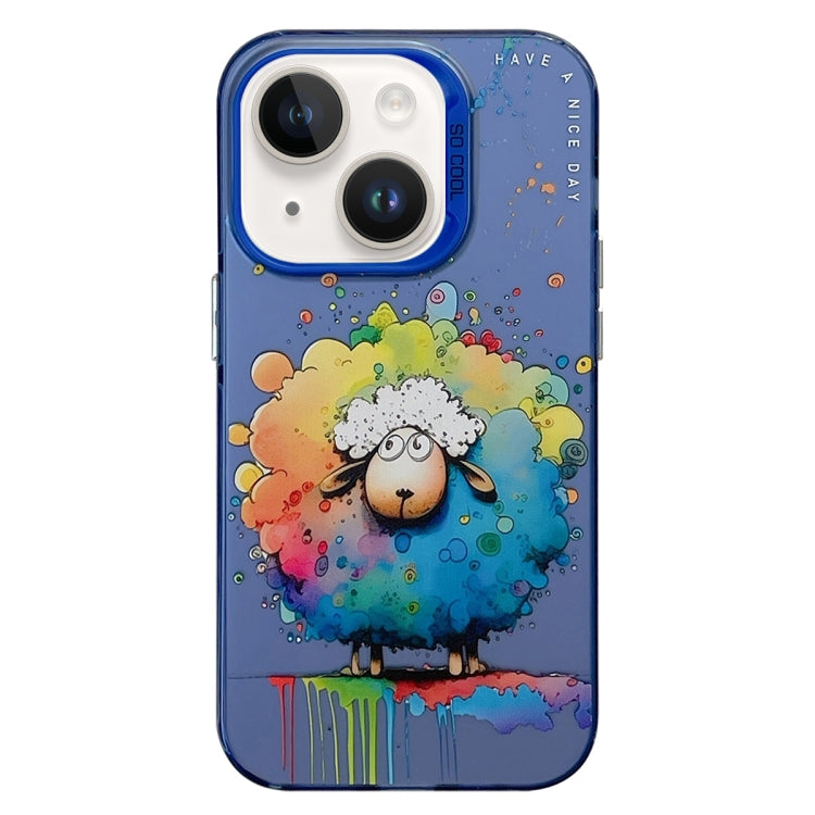 Animal Pattern Oil Painting Series PC + TPU Phone Case, For iPhone 15 Plus, For iPhone 15, For iPhone 14 Plus