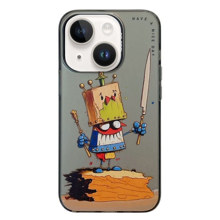 Animal Pattern Oil Painting Series PC + TPU Phone Case, For iPhone 15 Plus, For iPhone 15, For iPhone 14 Plus